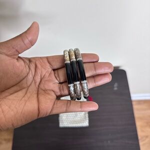 Brighton Black and Silver Bracelet Set